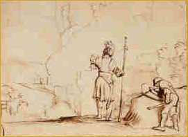 Two soldiers seen from behind in a rocky landscape