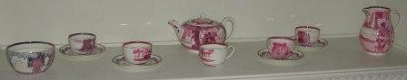 A pink Wedgewood lustre part tea service A pink Wedgewood lustre part tea service