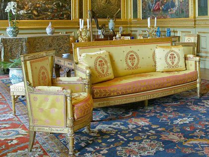 A suite of Empire giltwood seat furniture by Pierre-Antoine Bellange A suite of Empire giltwood seat furniture by Pierre-Antoine Bellange